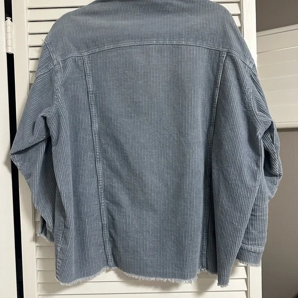 Zara Women's Corduroy Blue Shirt Jacket - Picture 5 of 7